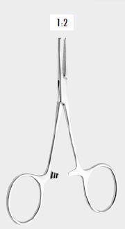 Затискач кровоспинний ХАРТМАН (HARTMANN) для дітей, 1х2 зубці, 9,0 см (сm)